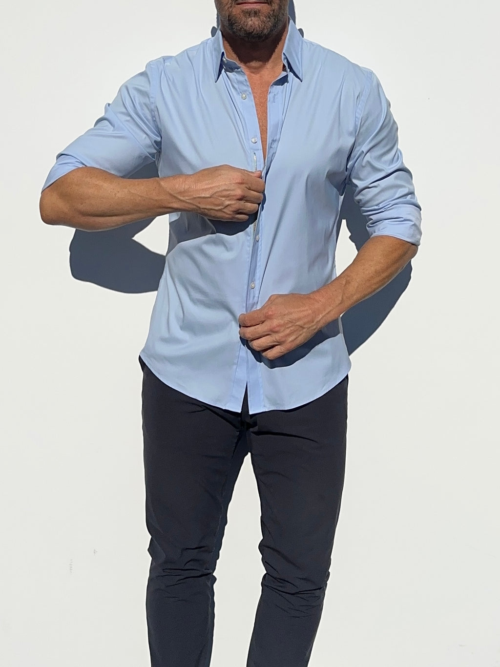 Mega-Stretch Performance Broadcloth - Light Blue