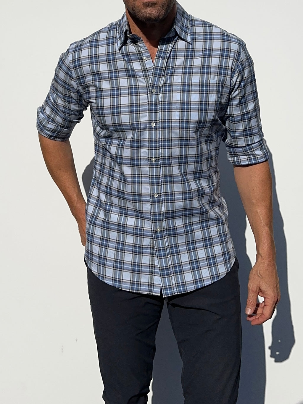 Light Blue Plaid Oxford - Light Blue Plaid