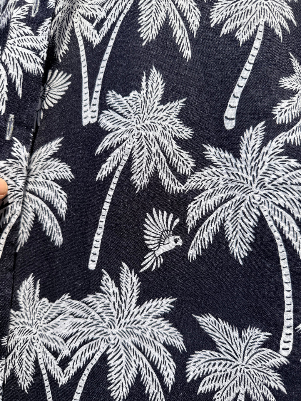 Palms Party Shirt on Linen- Small Batch #684