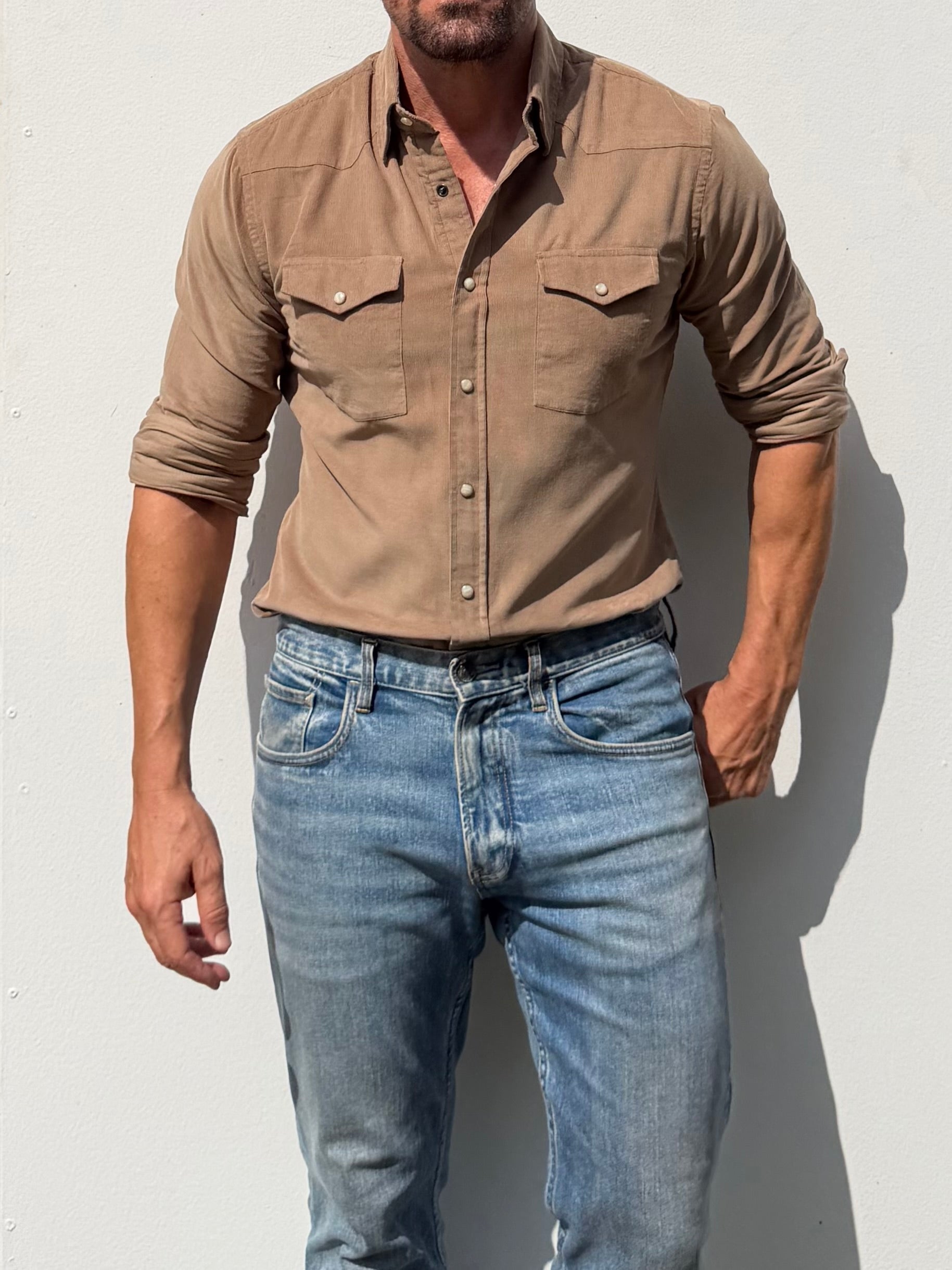 The Corduroy Western - Camel Light Brown