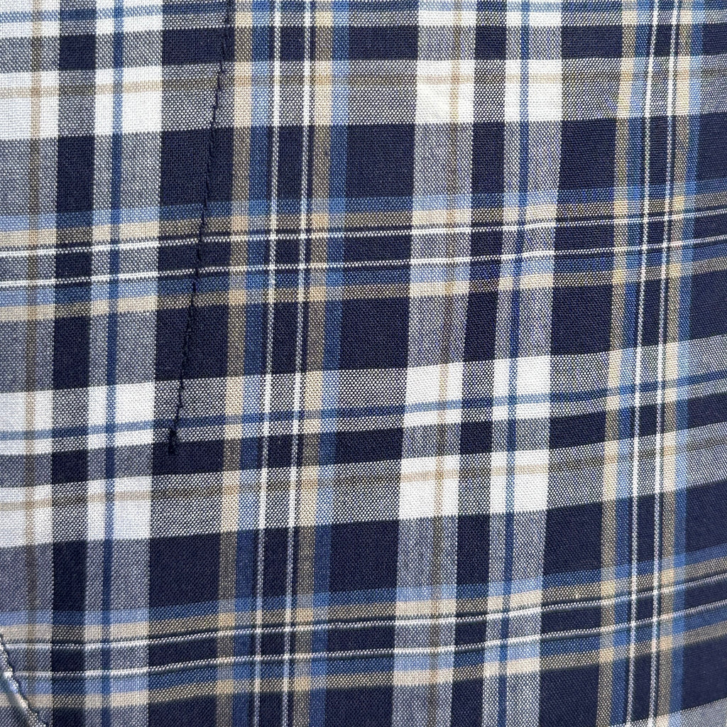 Navy & Gray Plaid Broadcloth - Navy & Gray Plaid Broadcloth