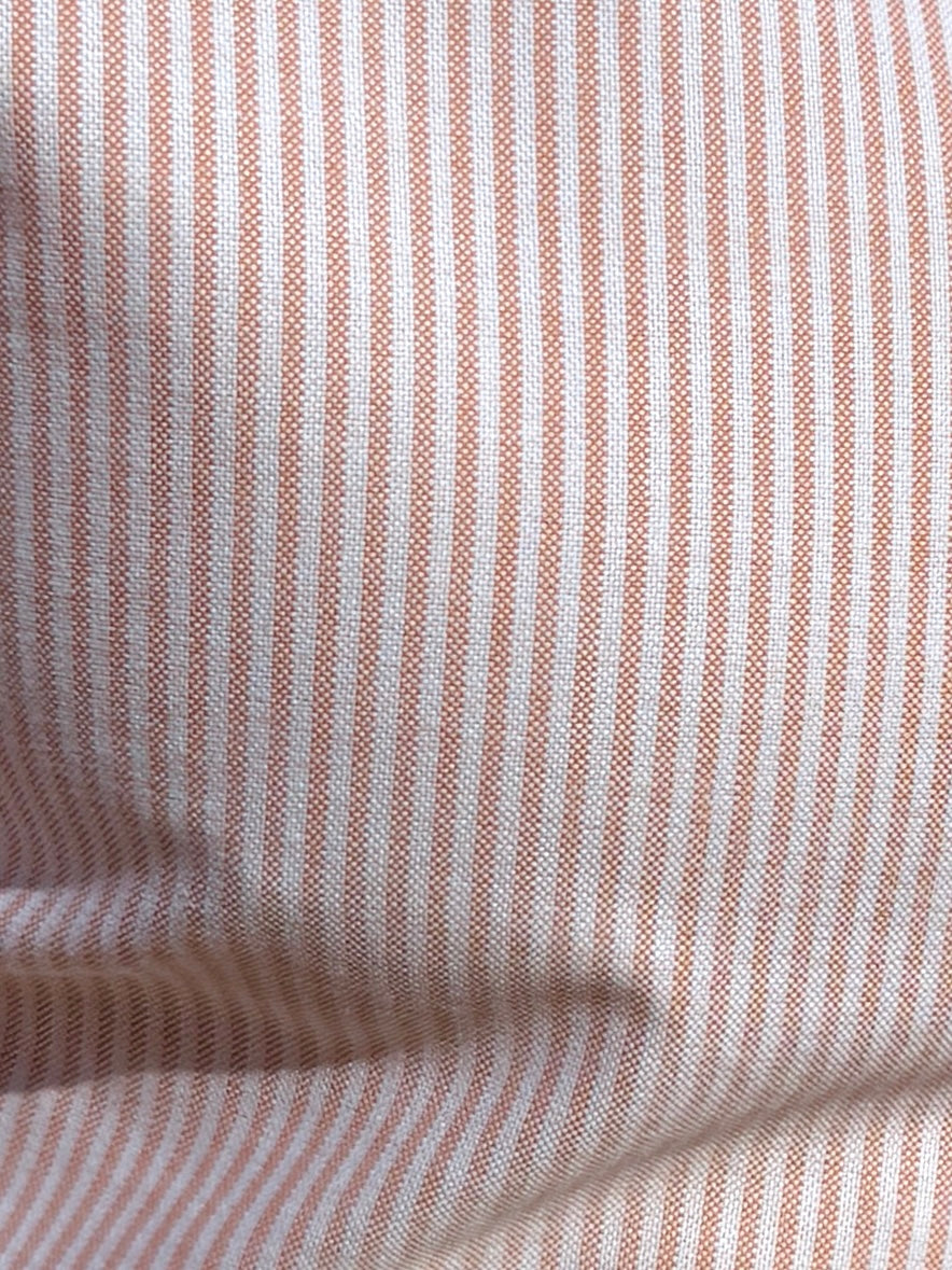 The Striped OCBD - Orange Pinstripe