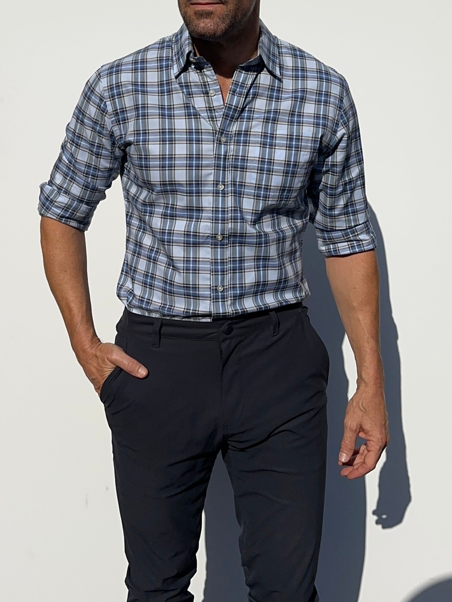 Light Blue Plaid Oxford - Light Blue Plaid