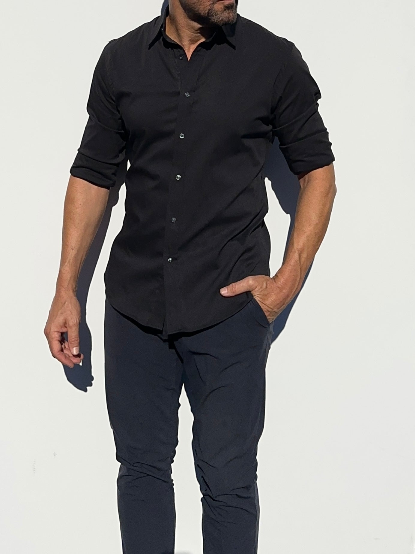 Incognito Stretch Poplin - Black