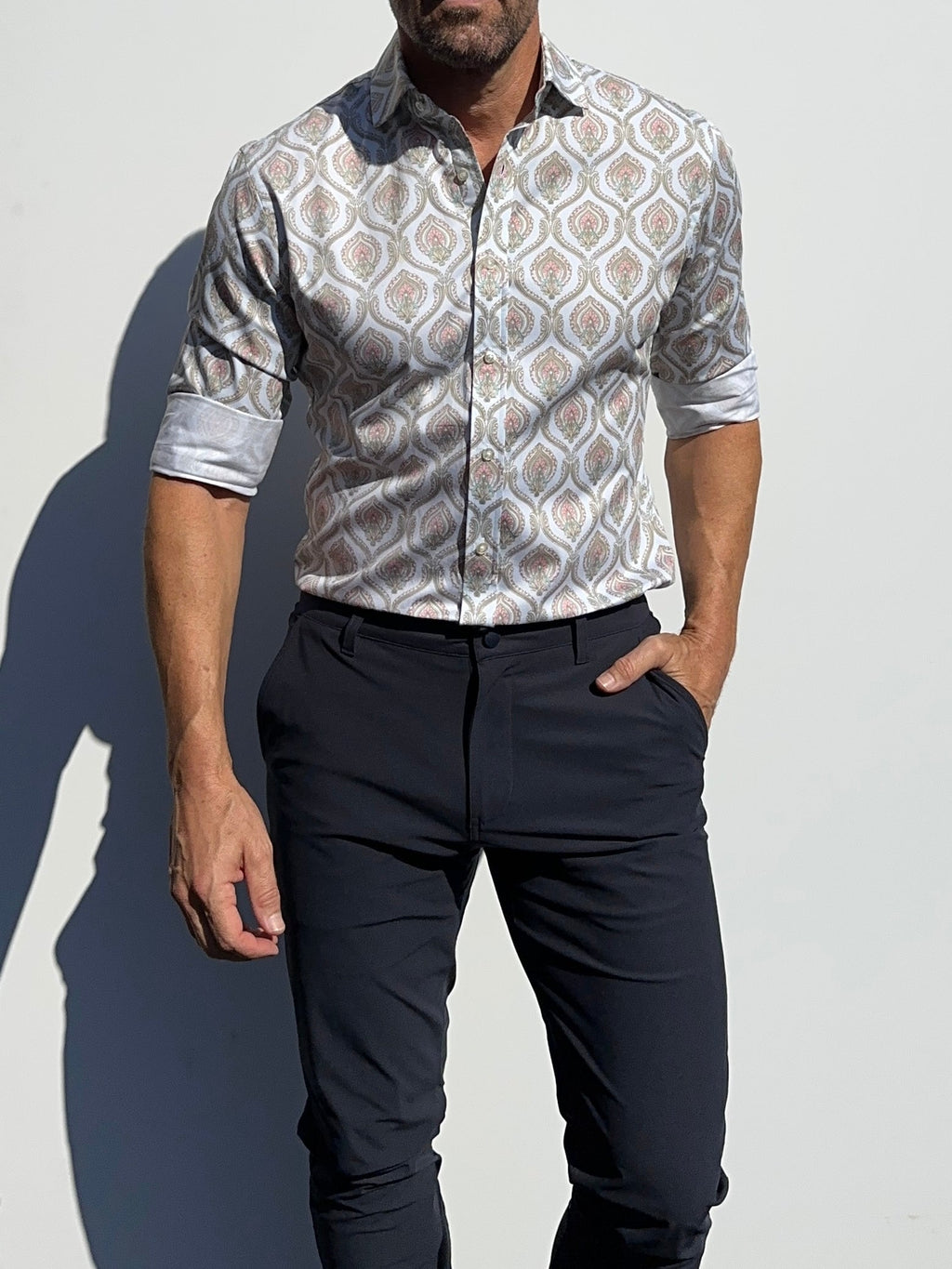 Ornate Party Shirt - Pale Blue