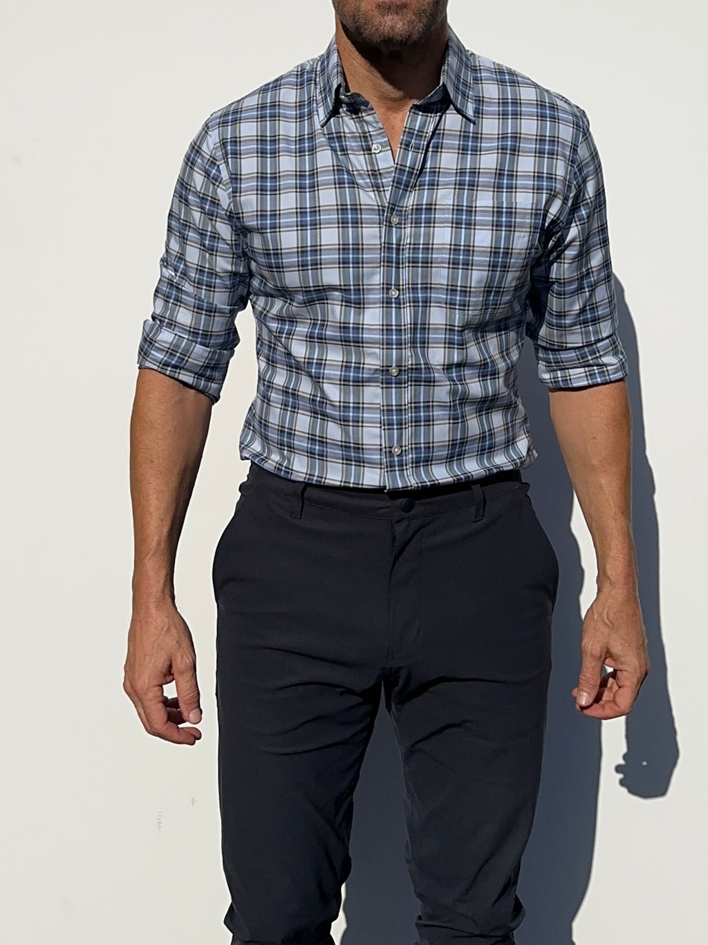 Light Blue Plaid Oxford - Light Blue Plaid
