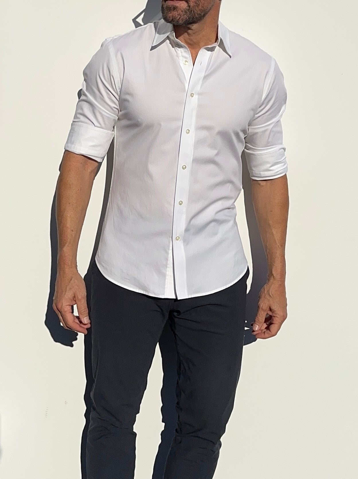 Stretch Royal Oxford - White