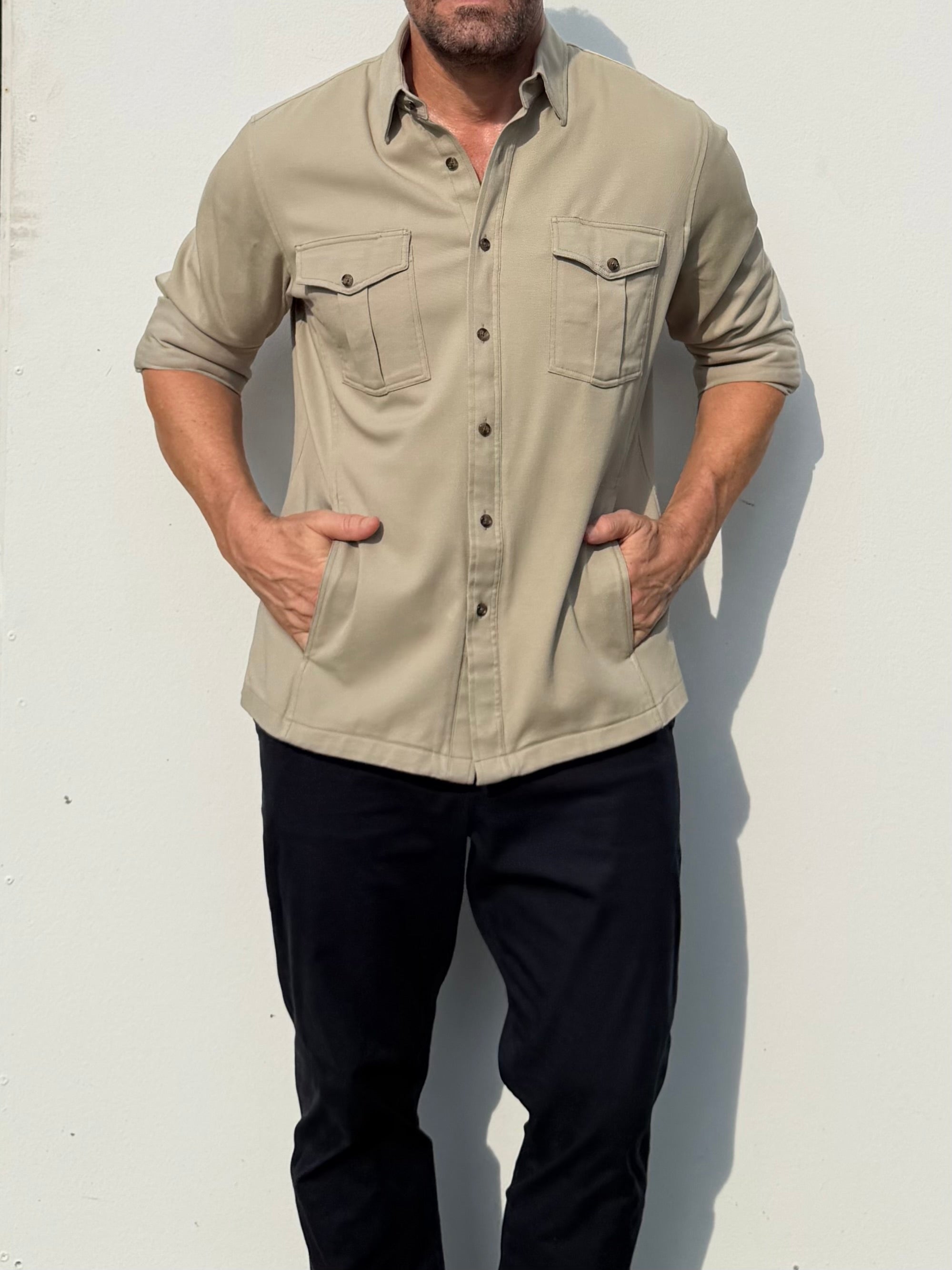 The Urban Legend Shirt-Jacket in Desert Tan - Tan