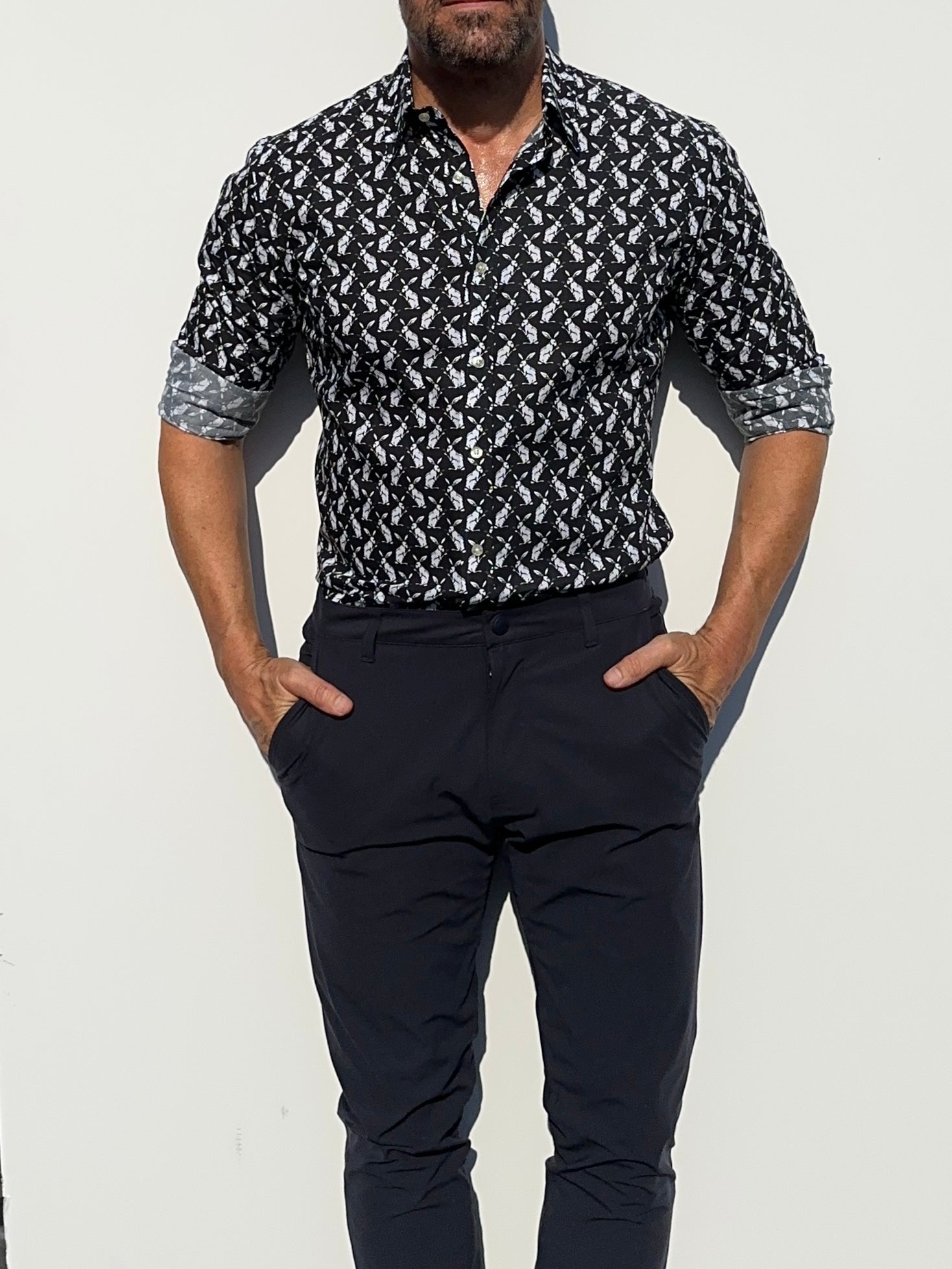 Small Print Party Shirt - Rabbit Run