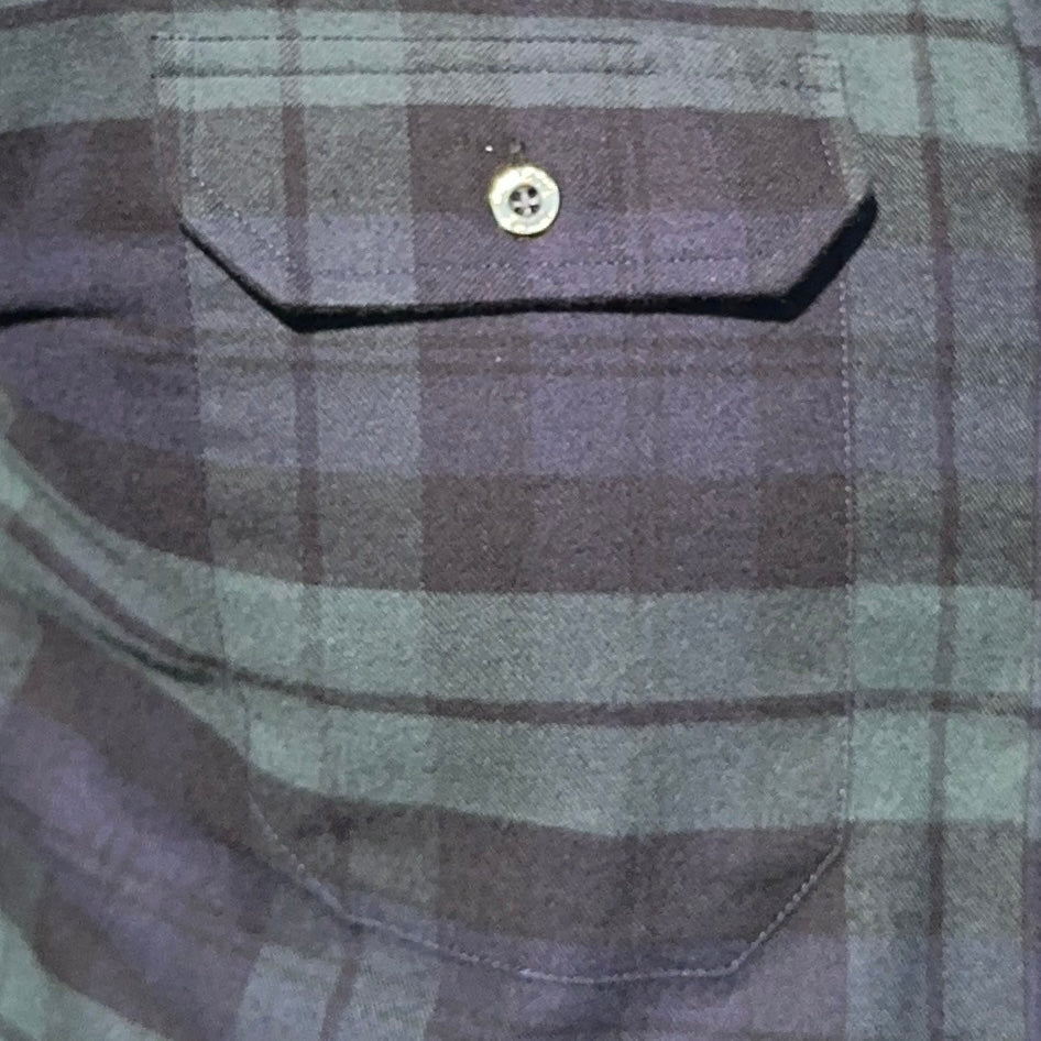Forest, Navy & Black Utility Flannel - Sage Navy & Black Flannel