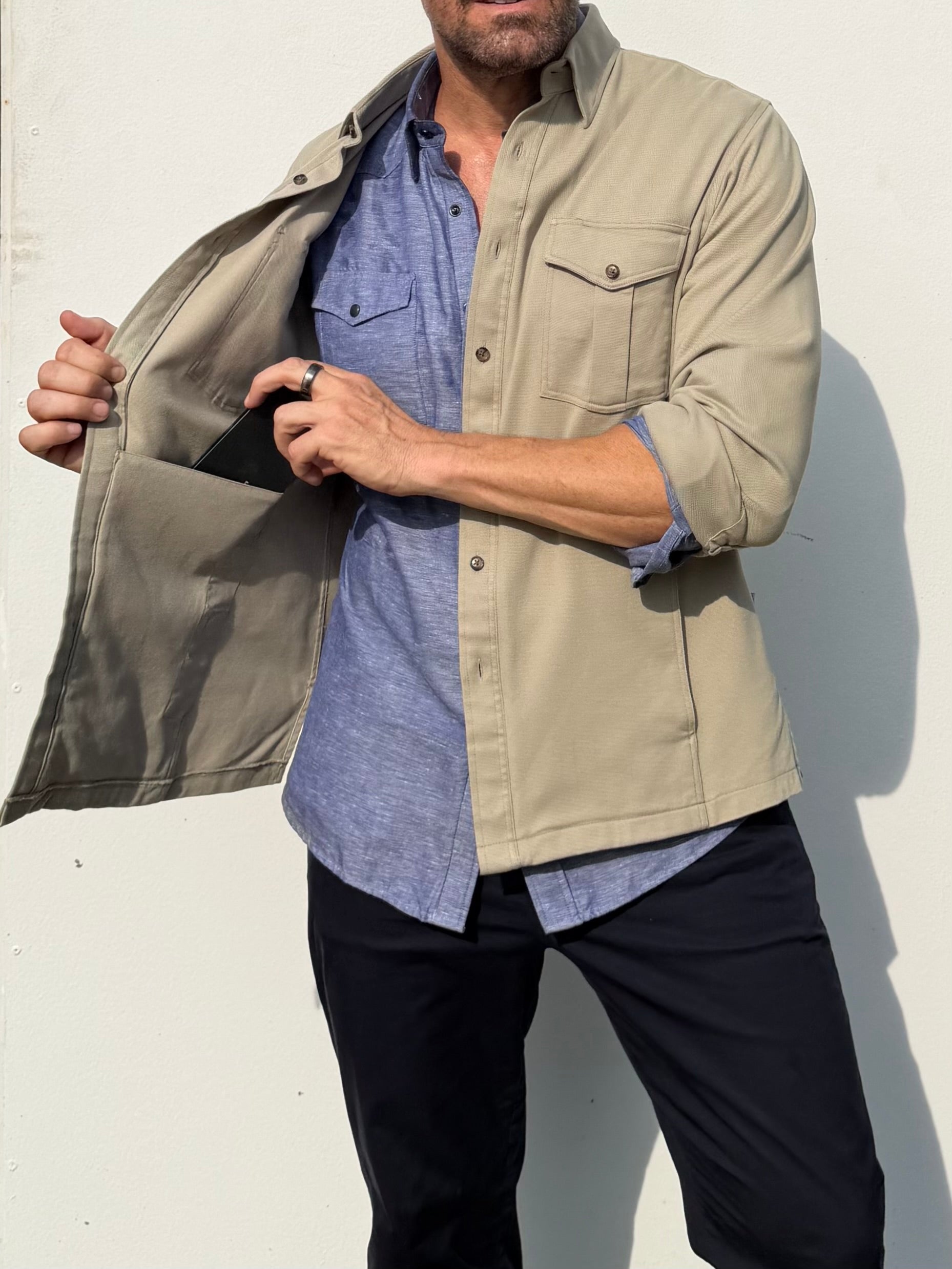 The Urban Legend Shirt-Jacket in Desert Tan - Tan