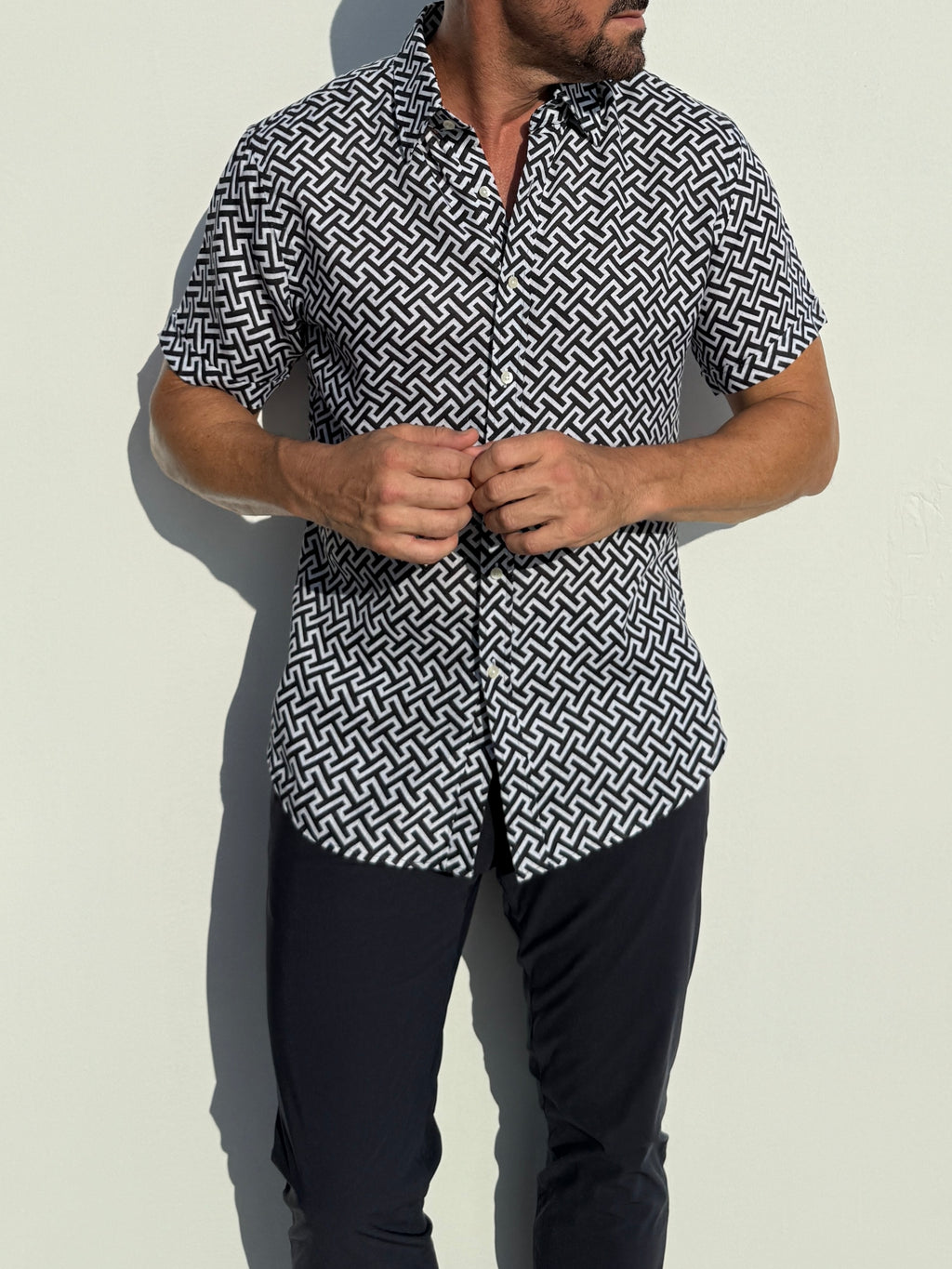 Geometric “T”s Party Shirt - Black “T”s