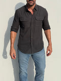 The Utility Shirt in Herringbone Flannel