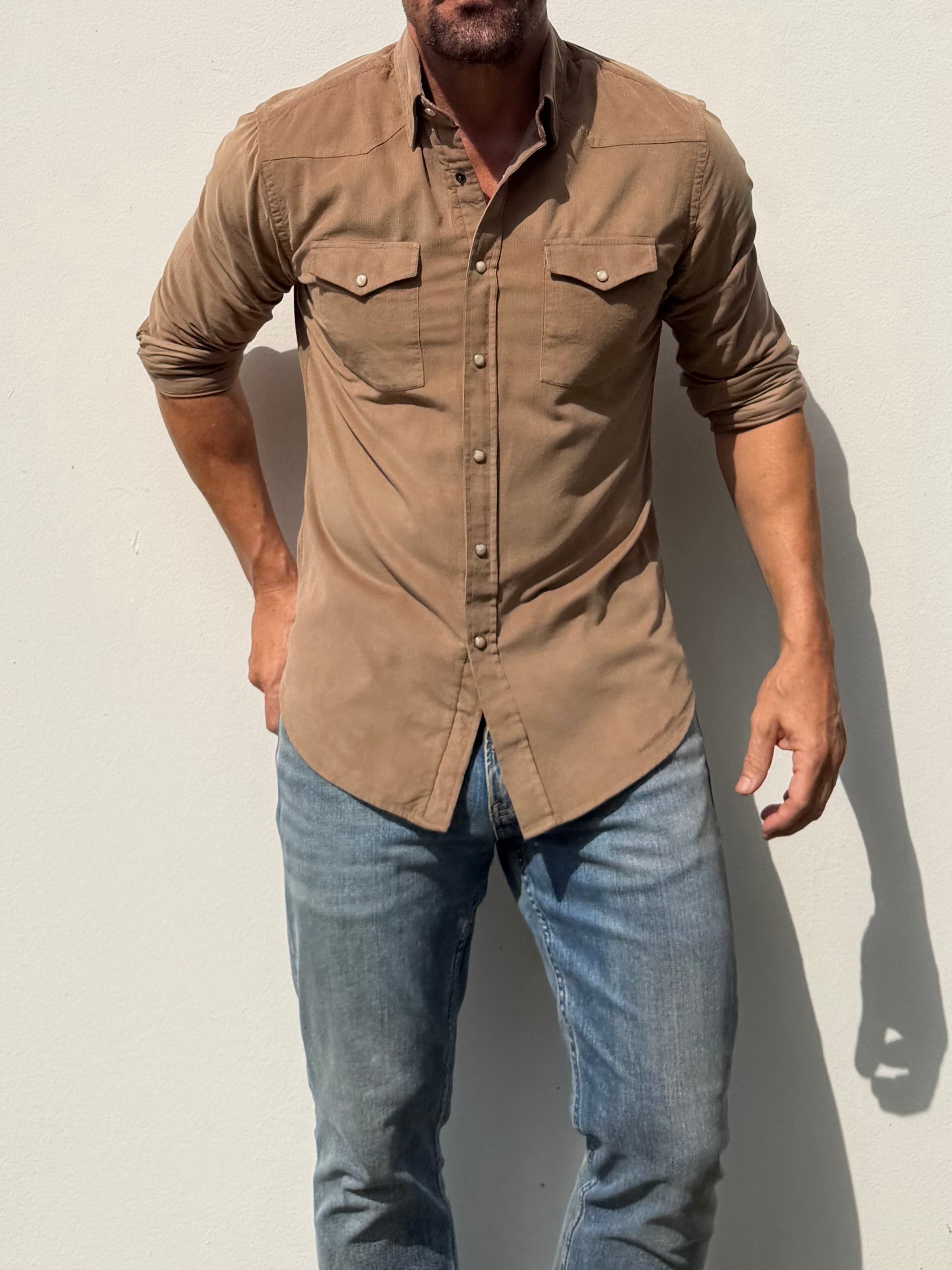The Corduroy Western - Camel Light Brown