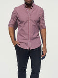 The Gingham Poplin - Oxblood Gingham Poplin