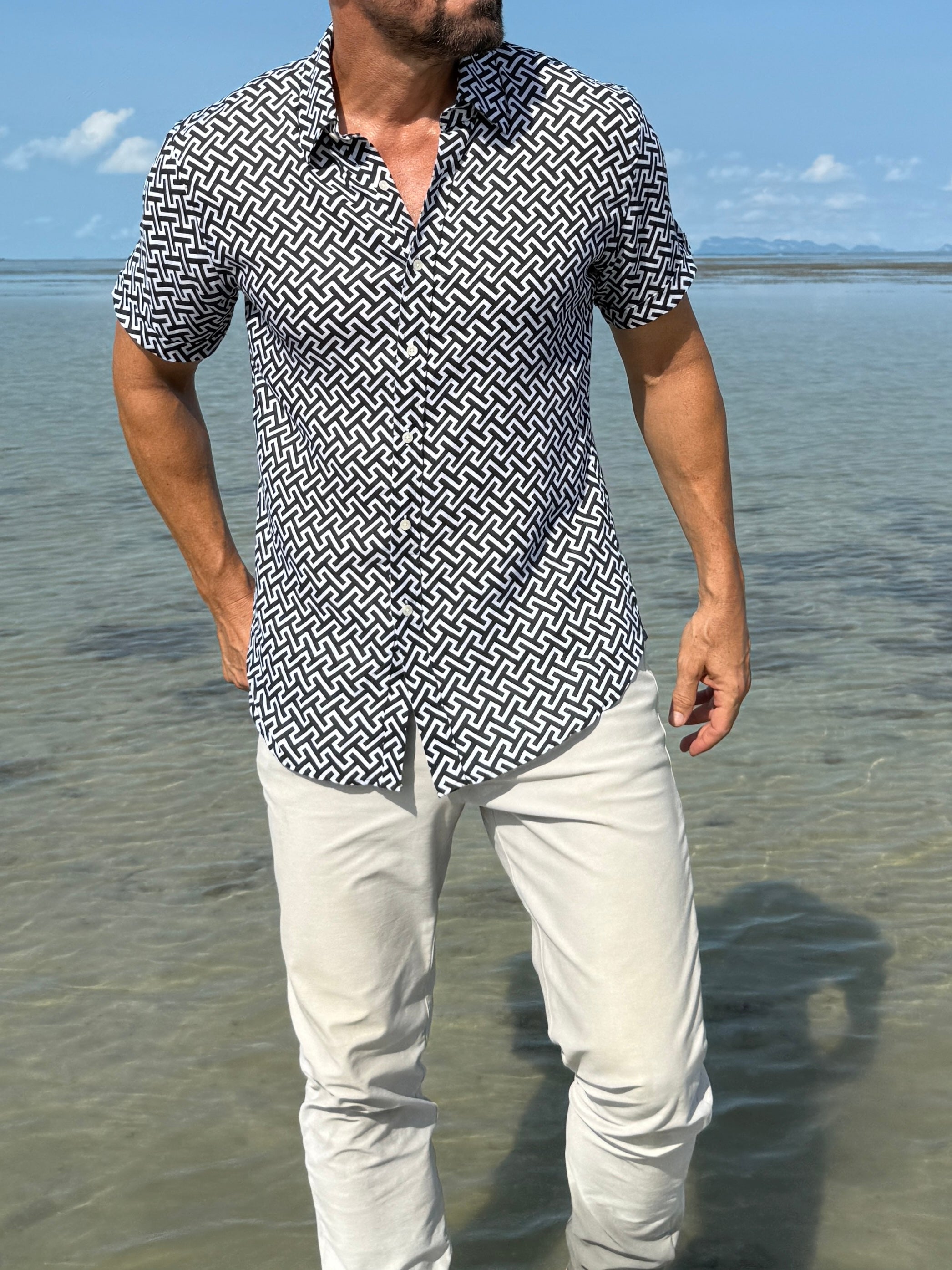 Geometric “T”s Party Shirt - Black “T”s