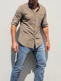 The One-Pocket Corduroy Shirt - Desert Tan