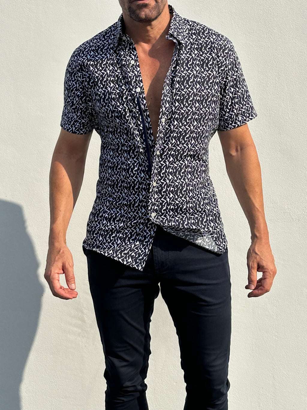 Blue Lightning Party Shirt - Midnight Lightning