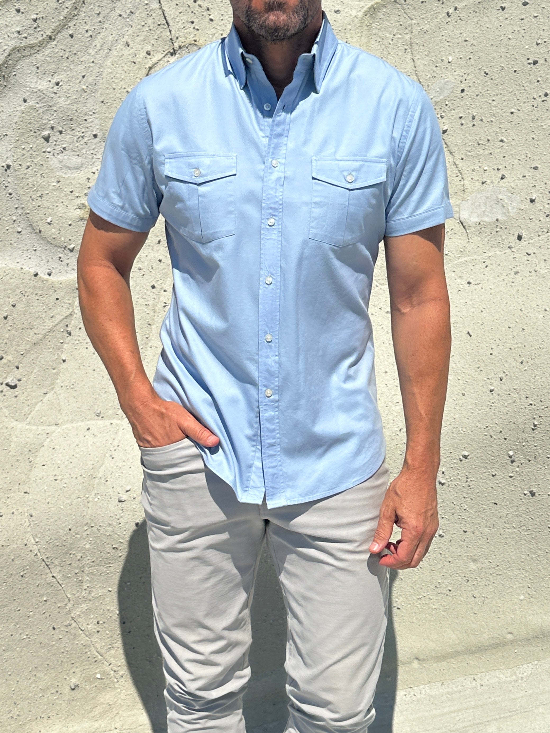 The Twill Cop Shirt - Light Blue