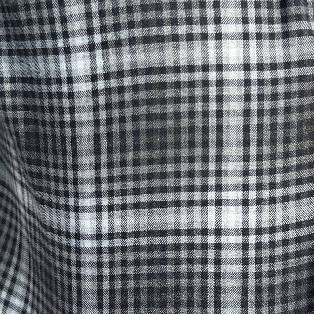 Black, White & Gray Glen Plaid Flannel - Gray Glen Plaid Flannel