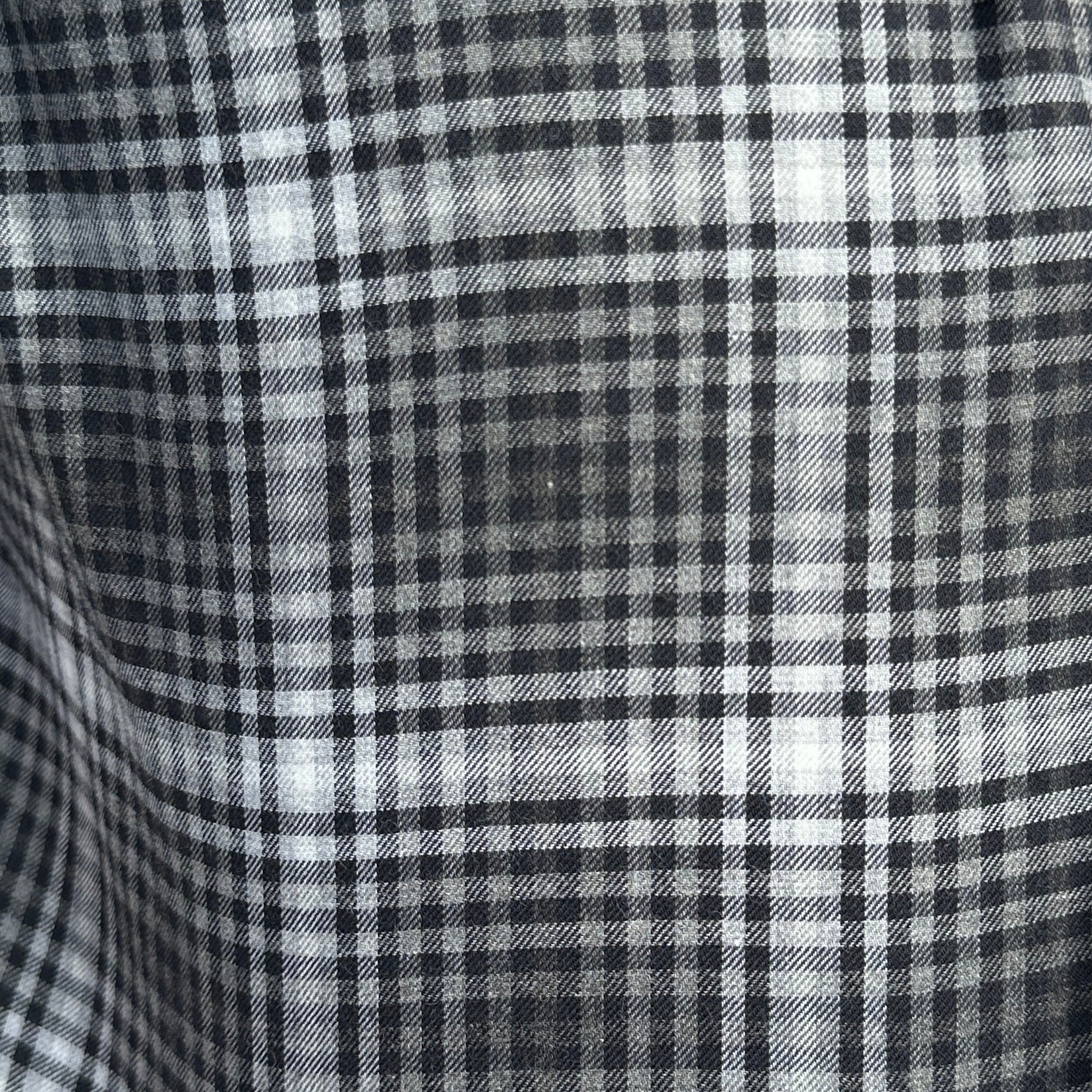 Black, White & Gray Glen Plaid Flannel - Gray Glen Plaid Flannel