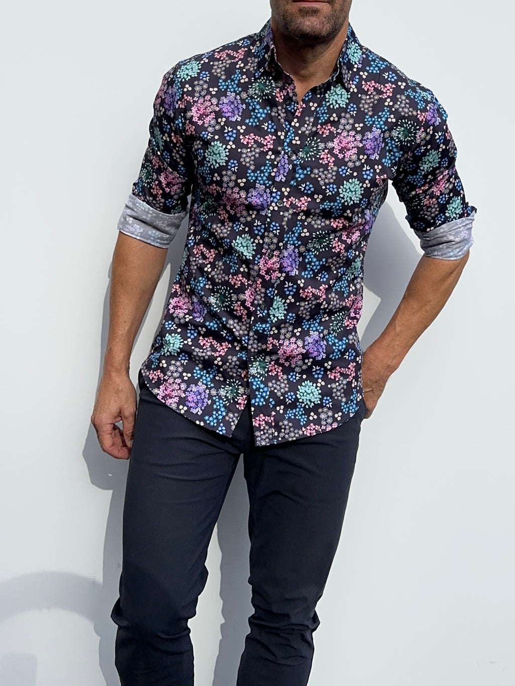 Fireworks Floral Party Shirt - Firework Floral