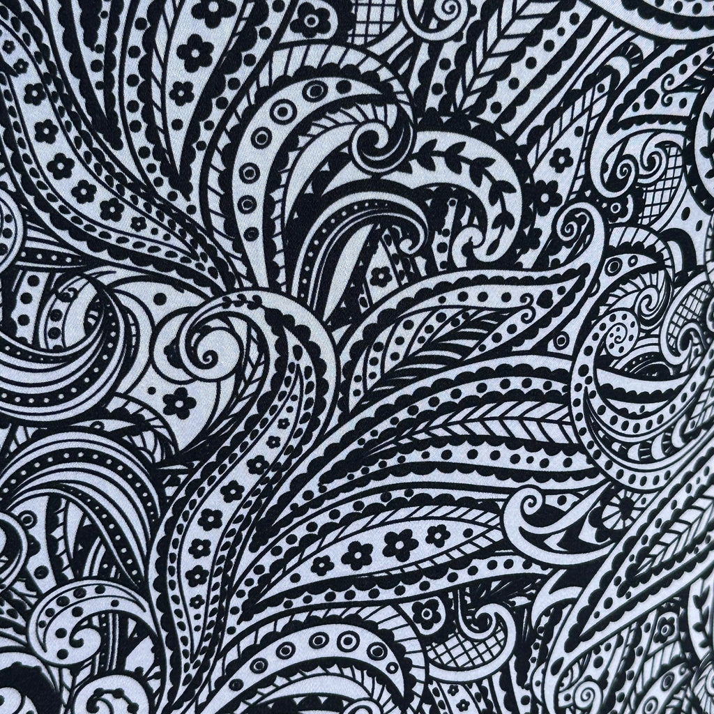 Short Sleeve Paisley Party Shirts - Navy