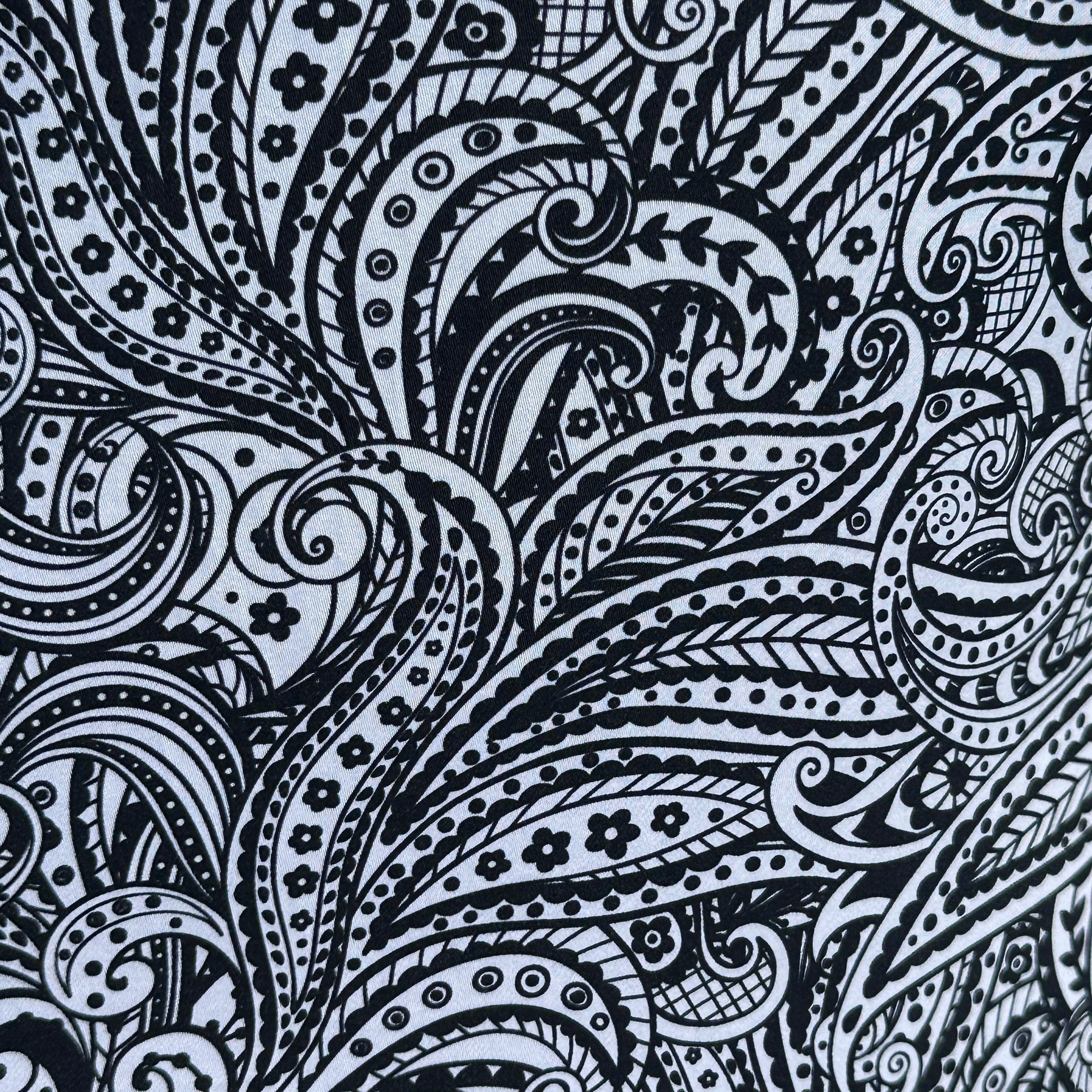 Short Sleeve Paisley Party Shirts - Navy
