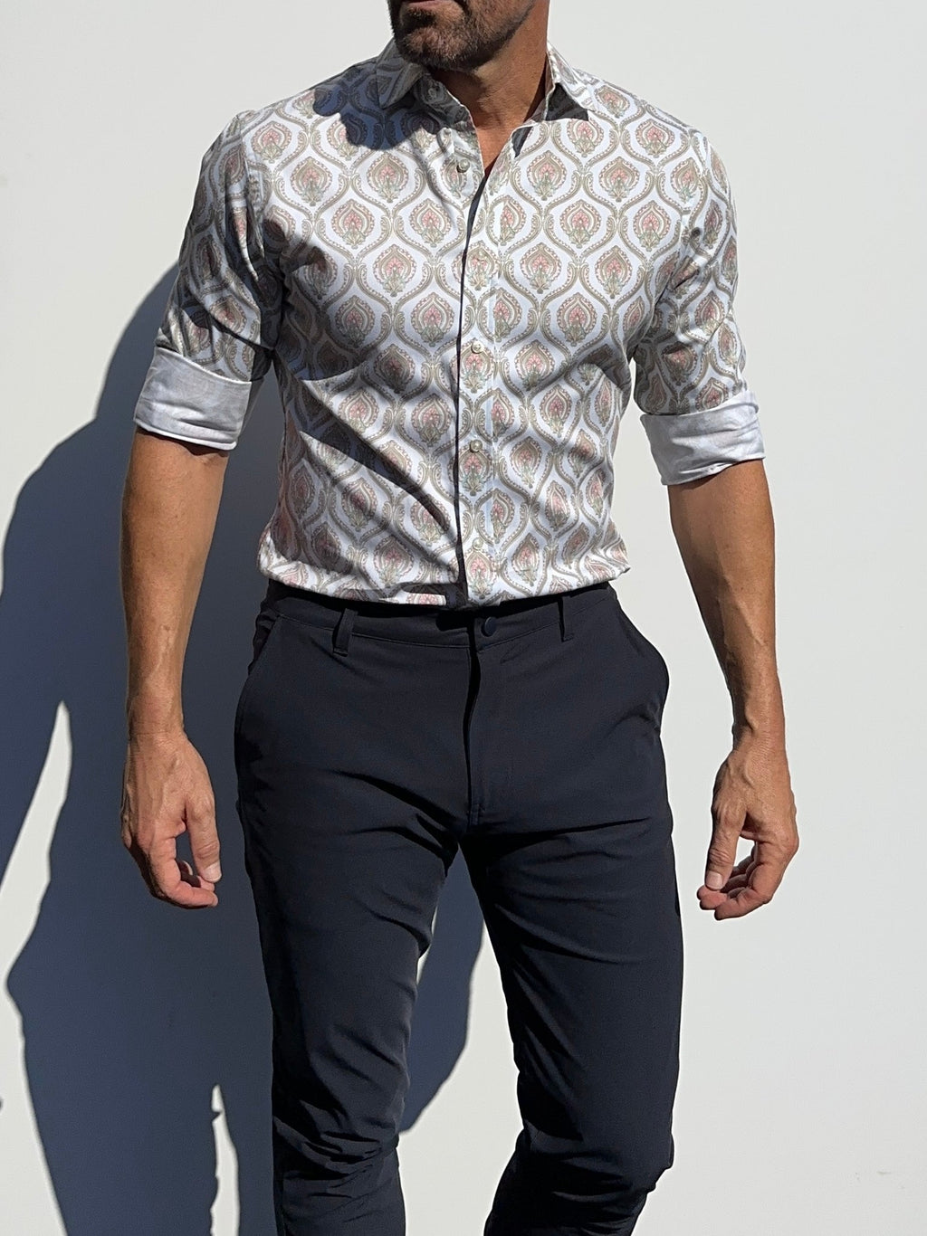 Ornate Party Shirt - Pale Blue