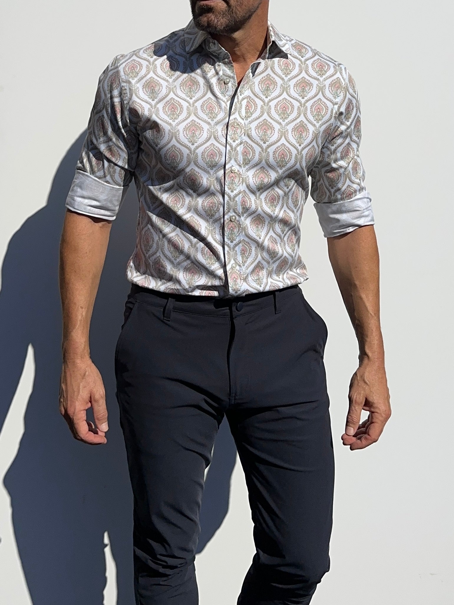 Ornate Party Shirt - Pale Blue