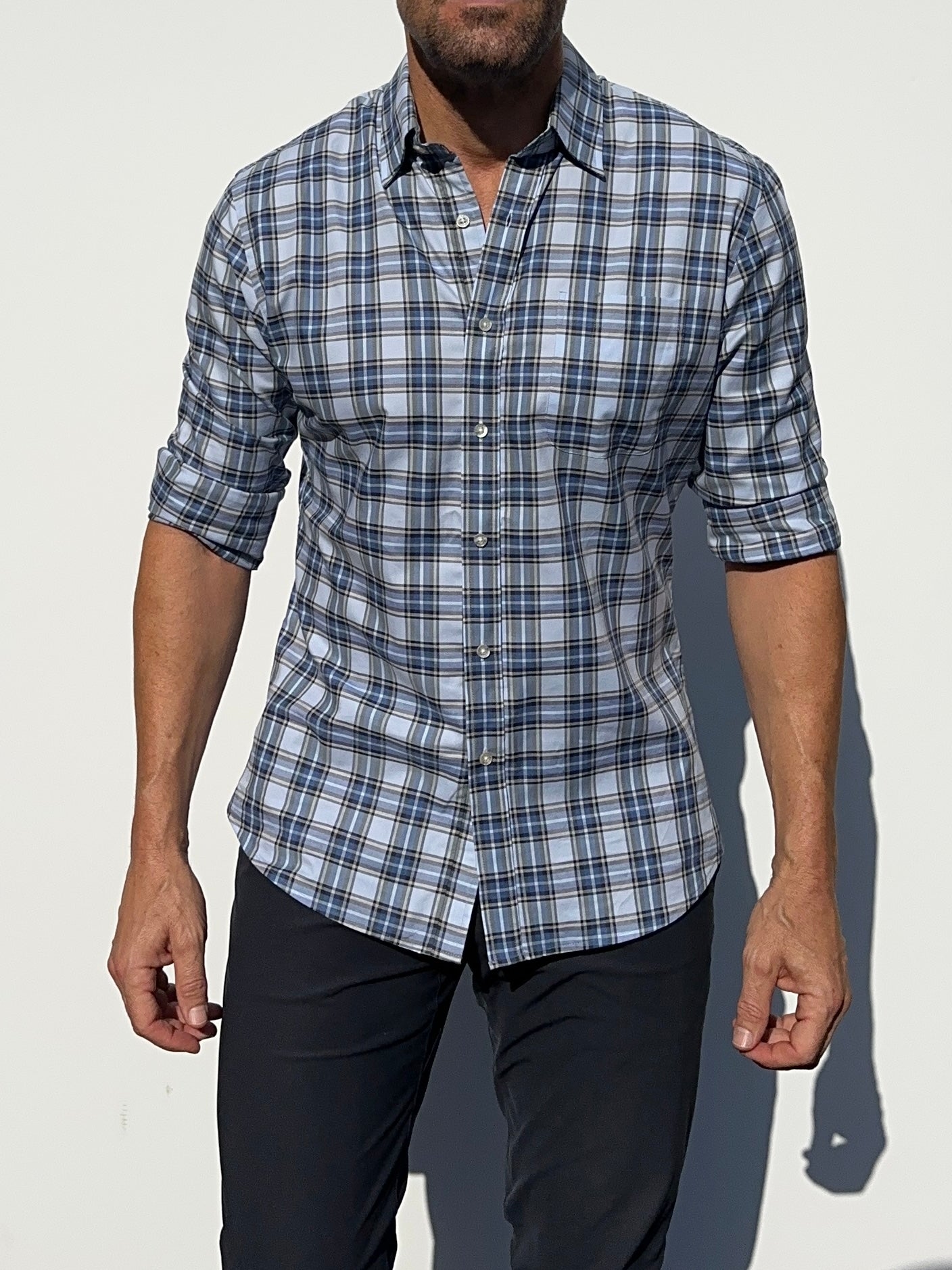 Light Blue Plaid Oxford - Light Blue Plaid