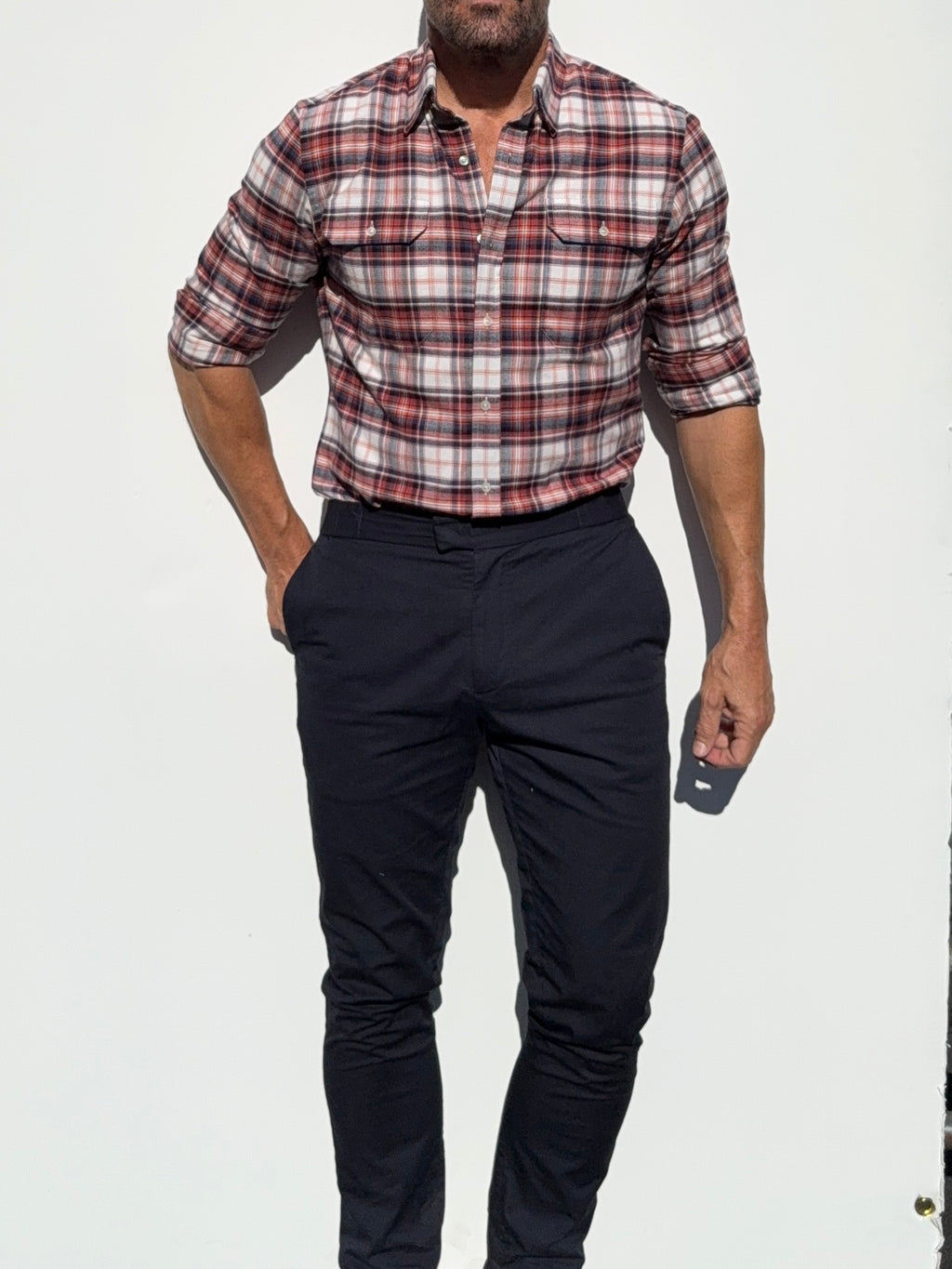Blue & Orange Utility Flannel - Blue & Orange