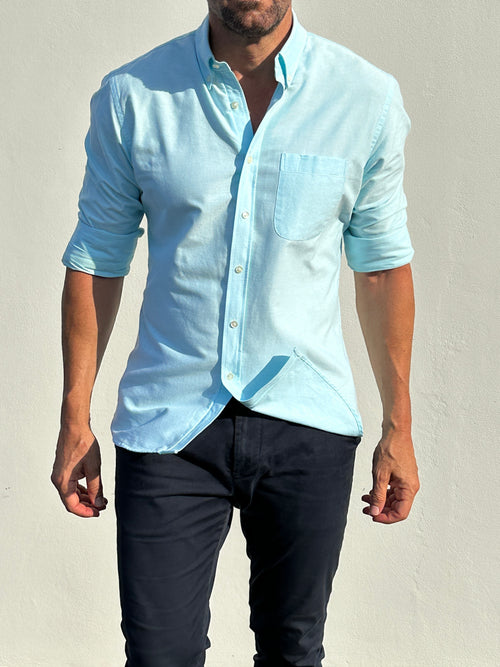 The Solid OCBD - Light Aqua