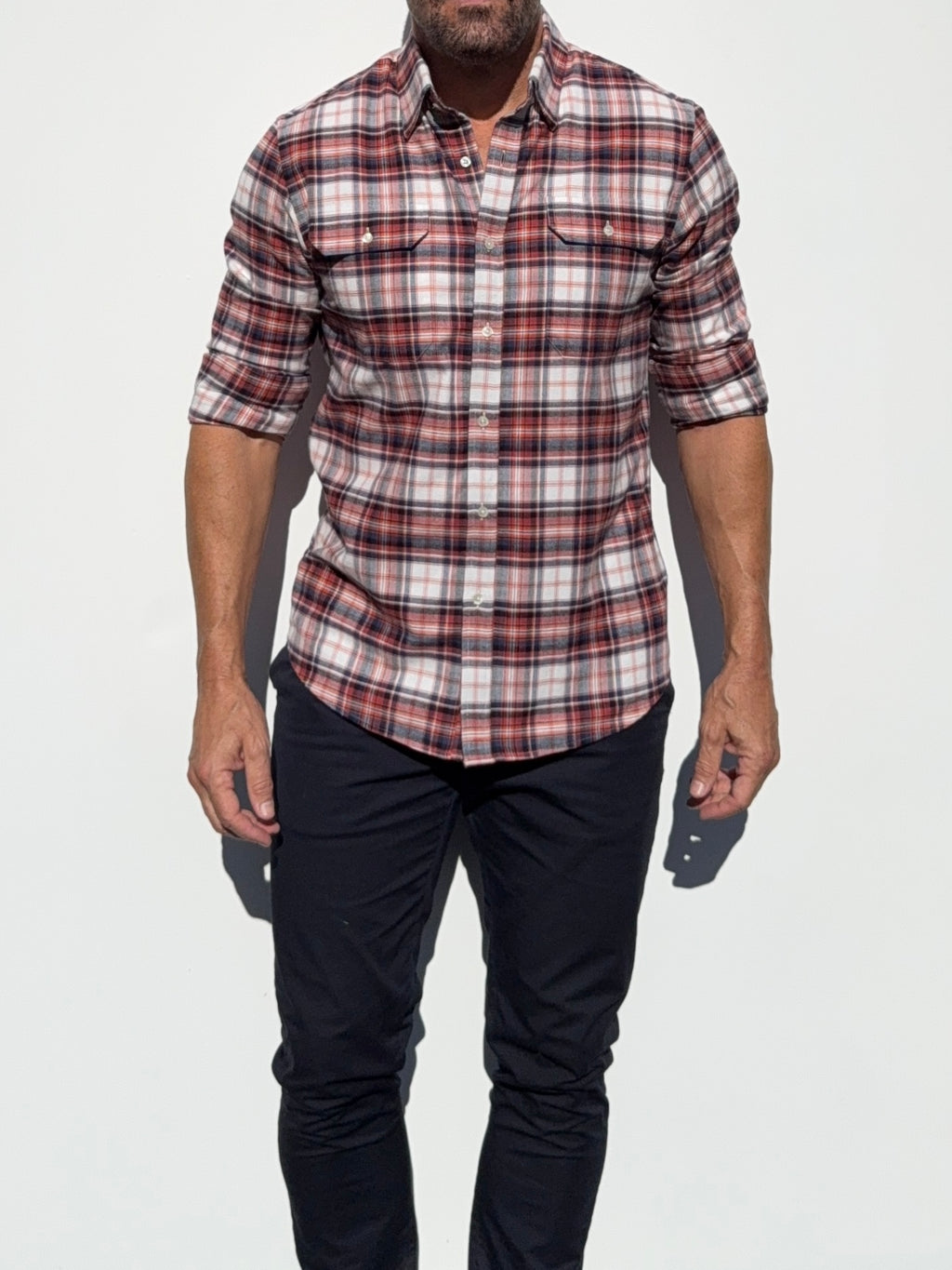 Blue & Orange Utility Flannel - Blue & Orange