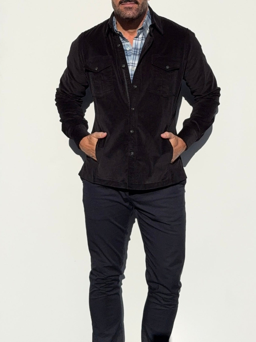 The Urban Legend Shirt Jacket in Corduroy - Black