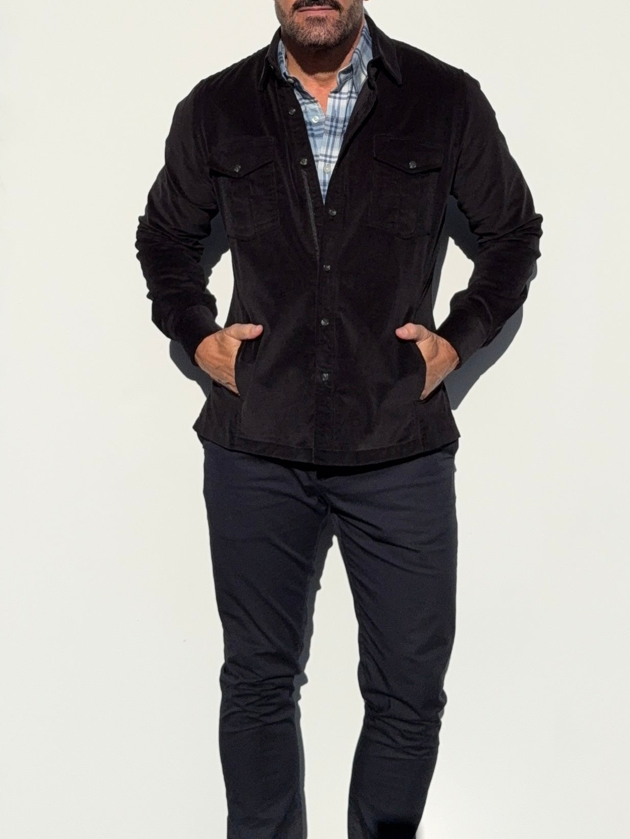 The Urban Legend Shirt Jacket in Corduroy - Black