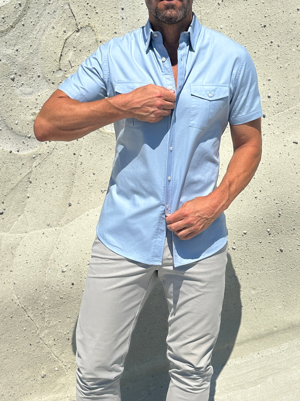 The Twill Cop Shirt - Light Blue