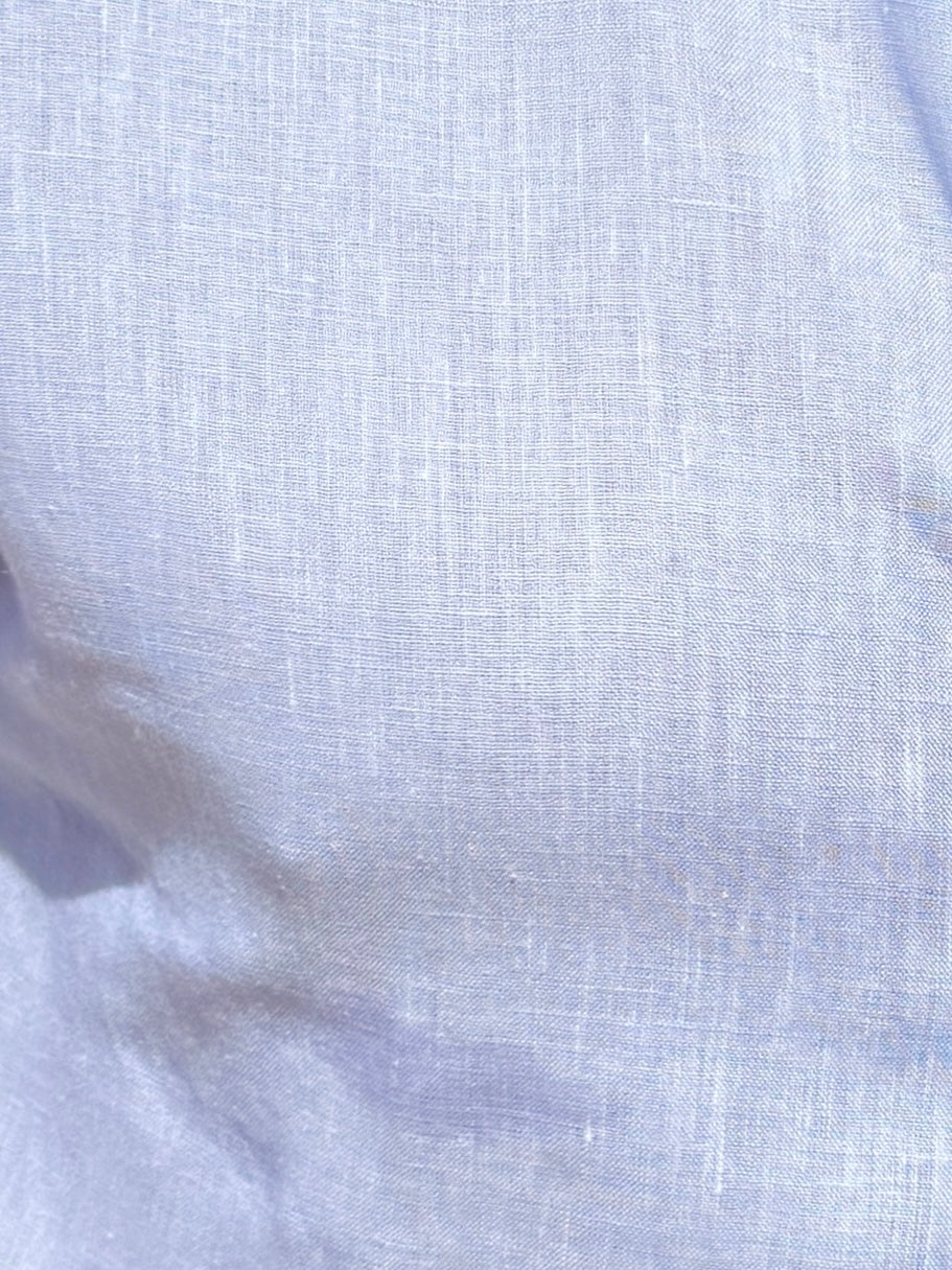 Long Sleeve 1-Pocket Linen - Pale Blue- Small Batch # 614