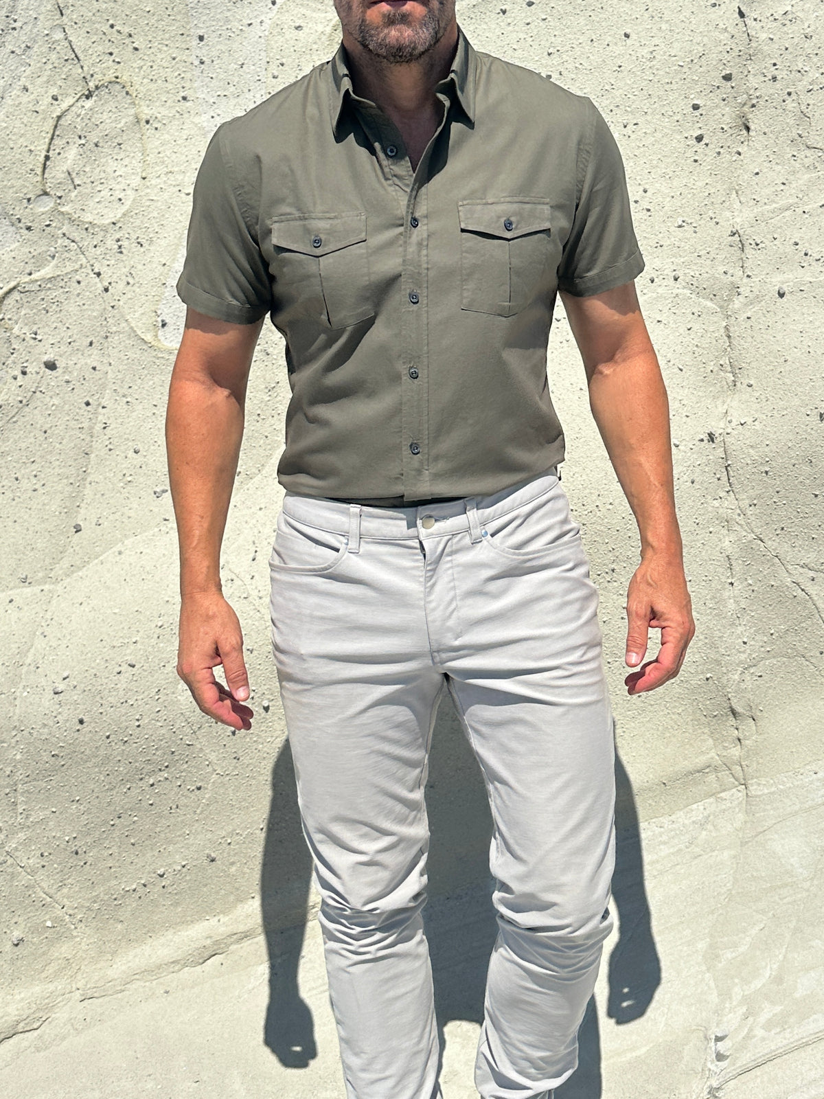 The Twill Cop Shirt - Army Green
