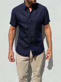 Short Sleeve Robust Linen - Midnight