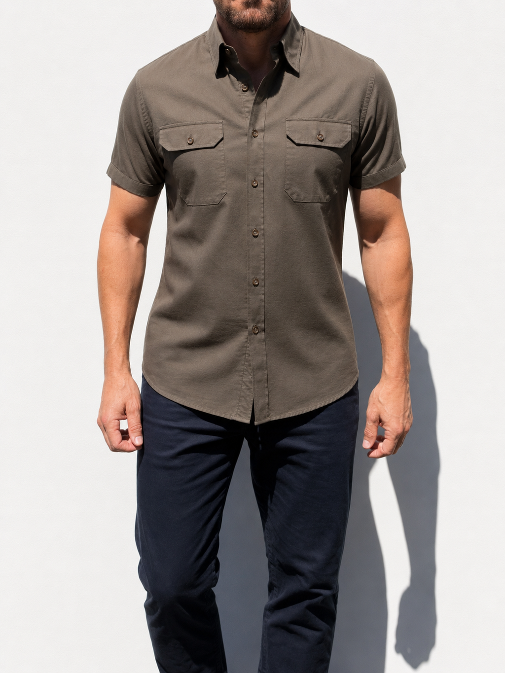 The Short Sleeve Utility Shirt - Army Green