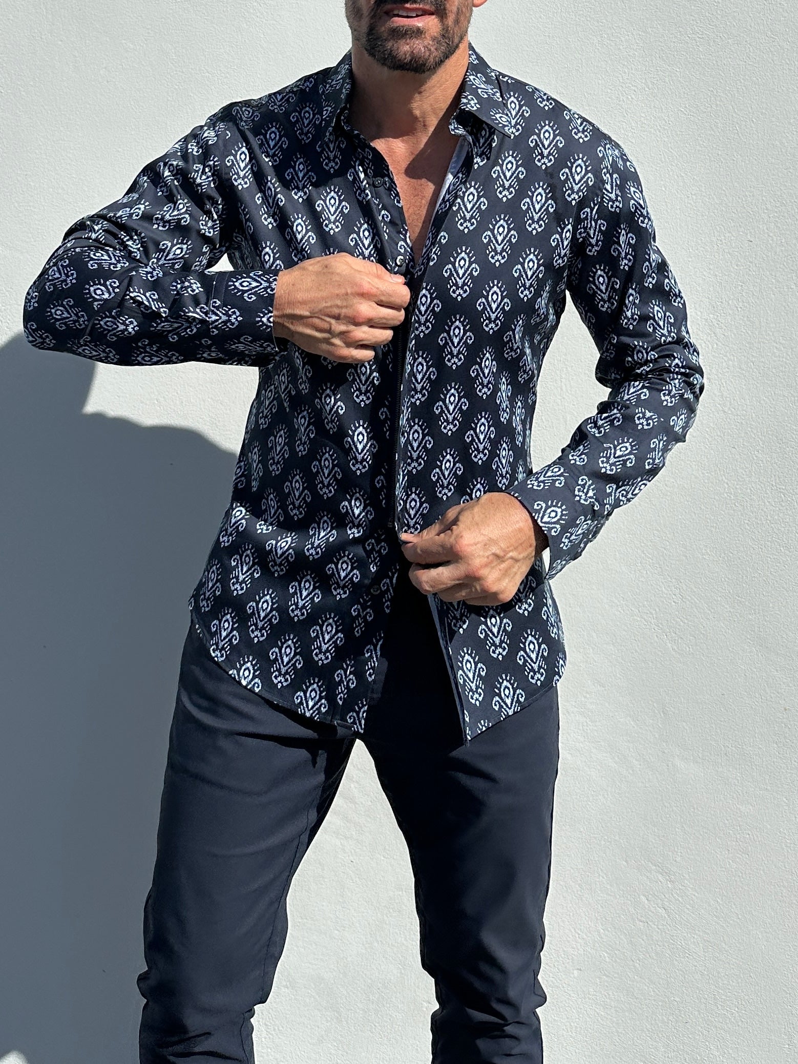 Fleur-de-Lis Party Shirt - Bleu