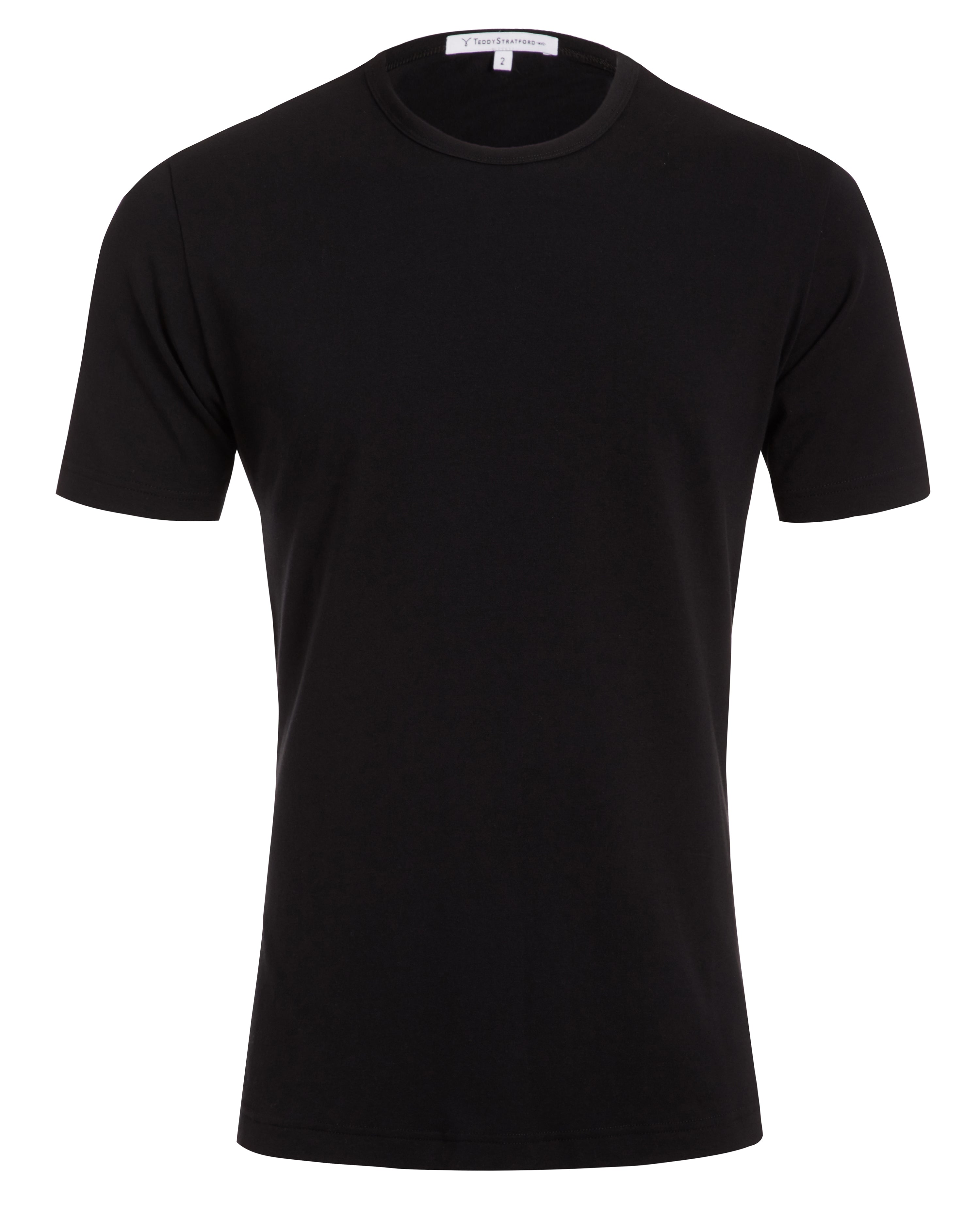 Crewneck T-shirt in Tedra™ - Black