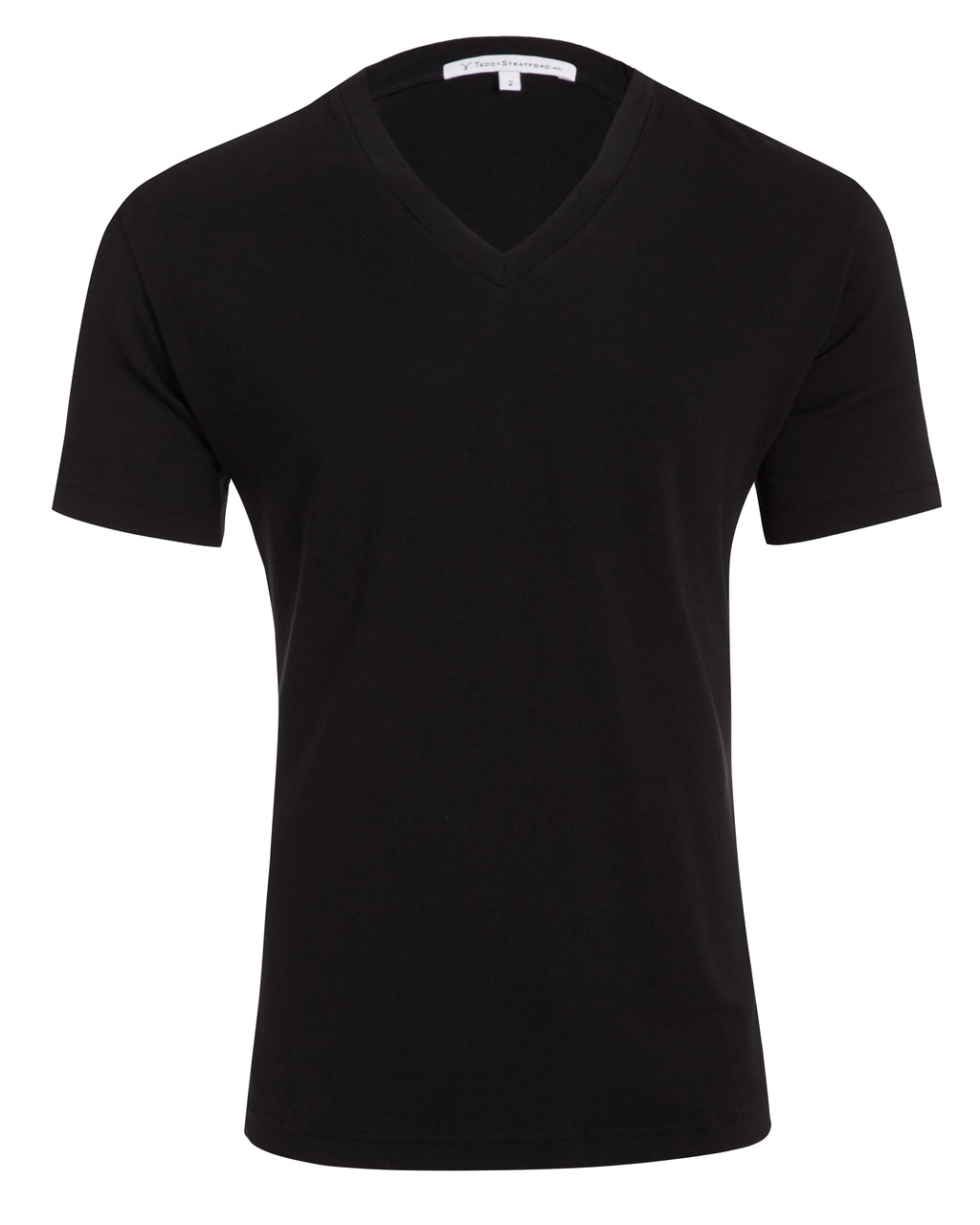 V-Neck T-shirt in Tedra™ - Black