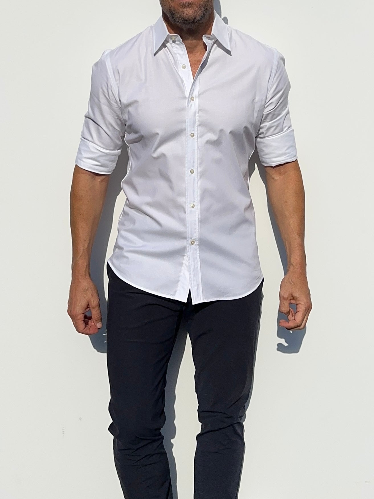 The Gabardine Dress Twill - White Gabardine