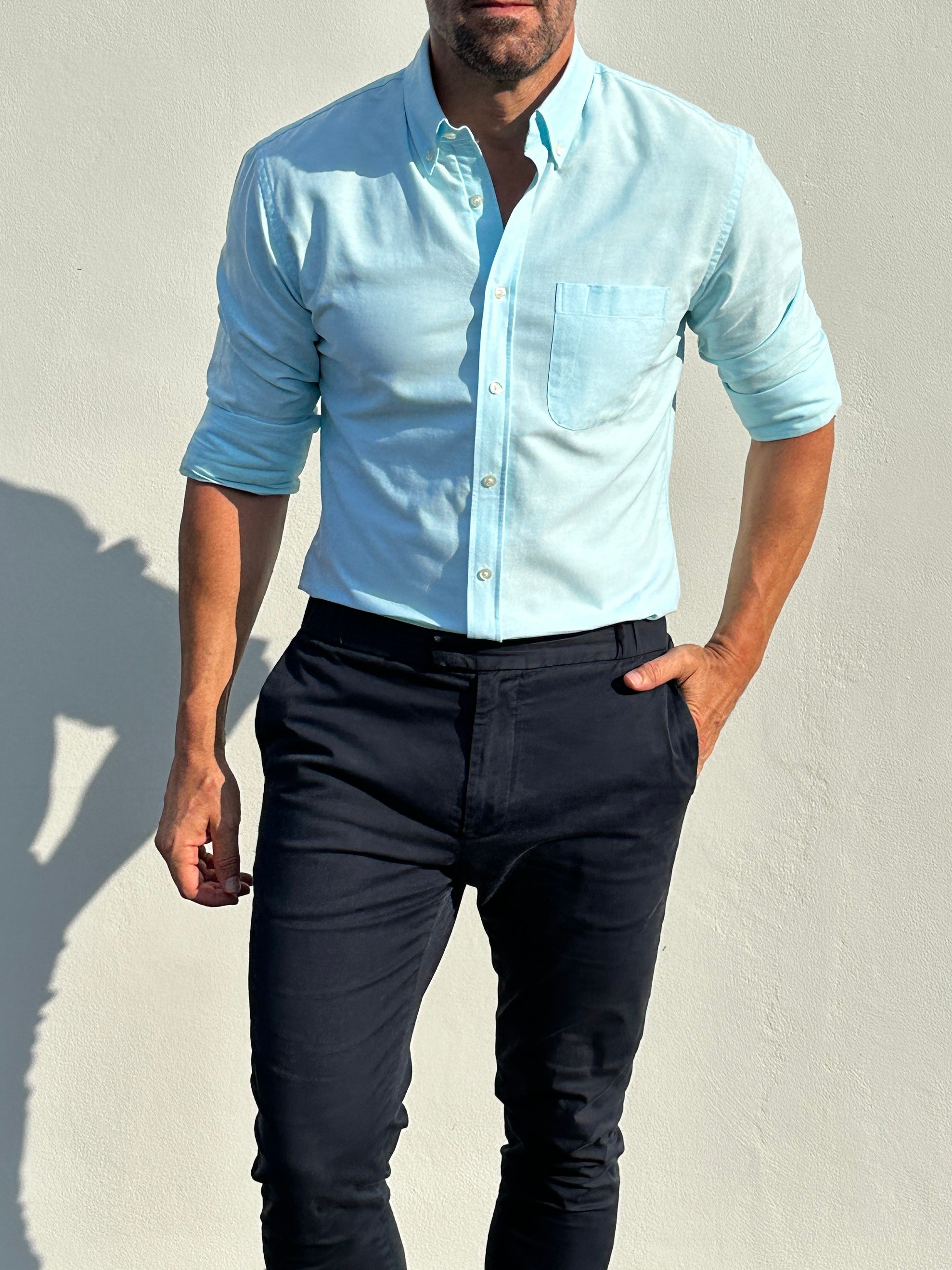 Oxford Cloth Button Down - Light Aqua