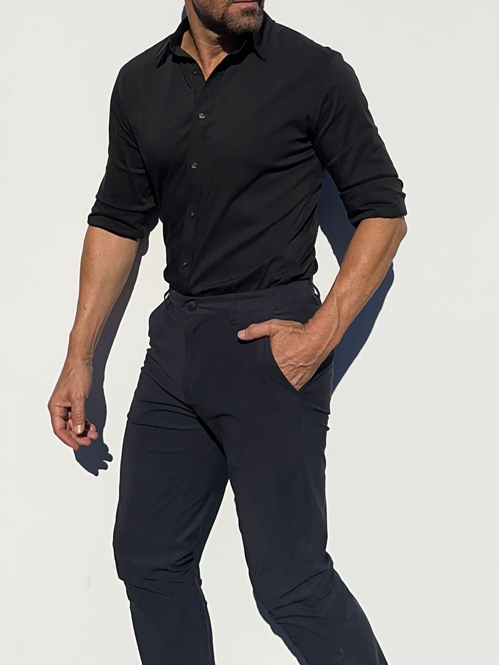 Mega-Stretch Performance Broadcloth - Black