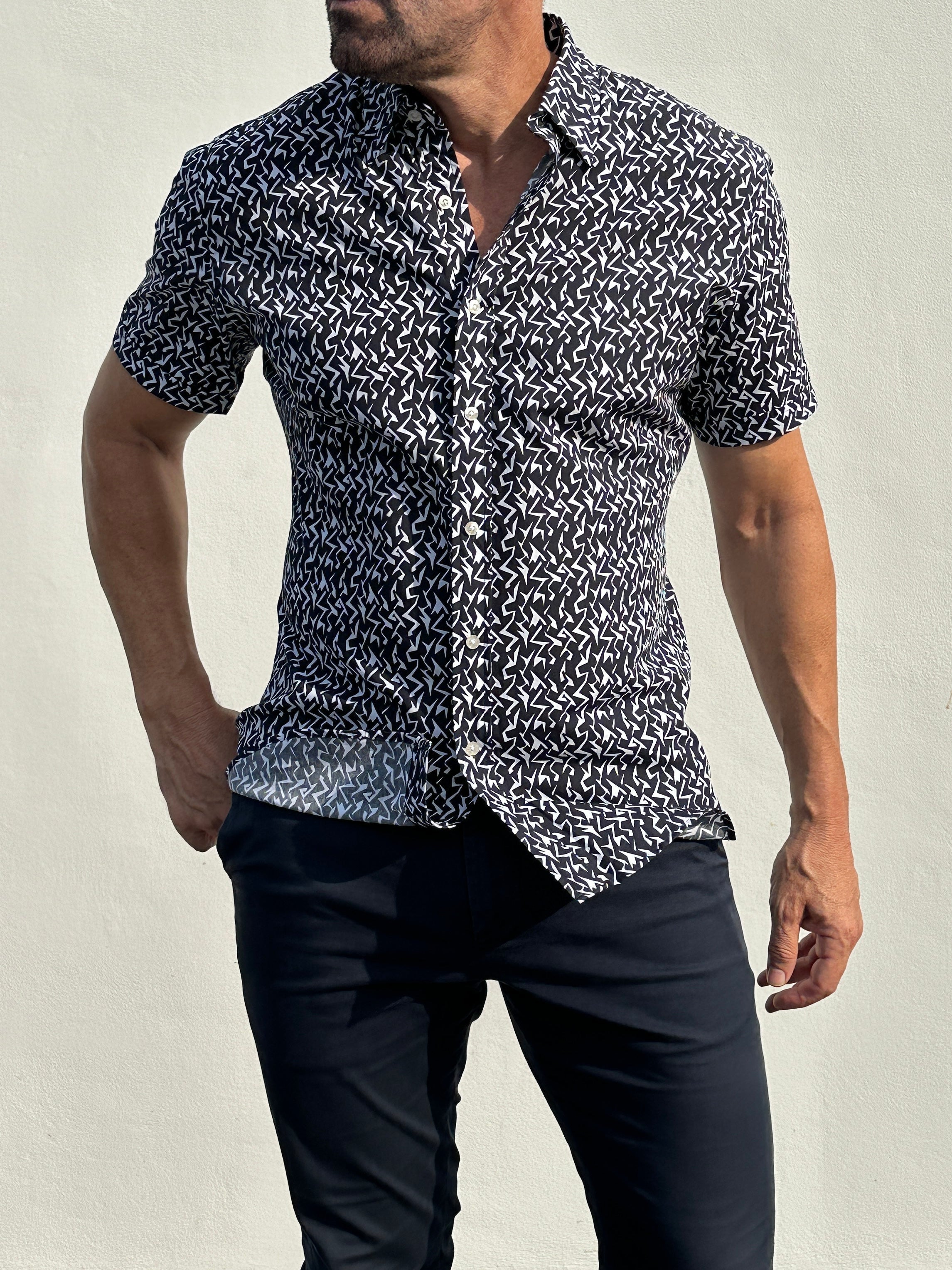 Blue Lightning Party Shirt - Midnight Lightning