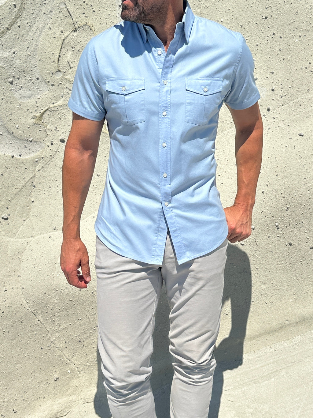 The Twill Cop Shirt - Light Blue