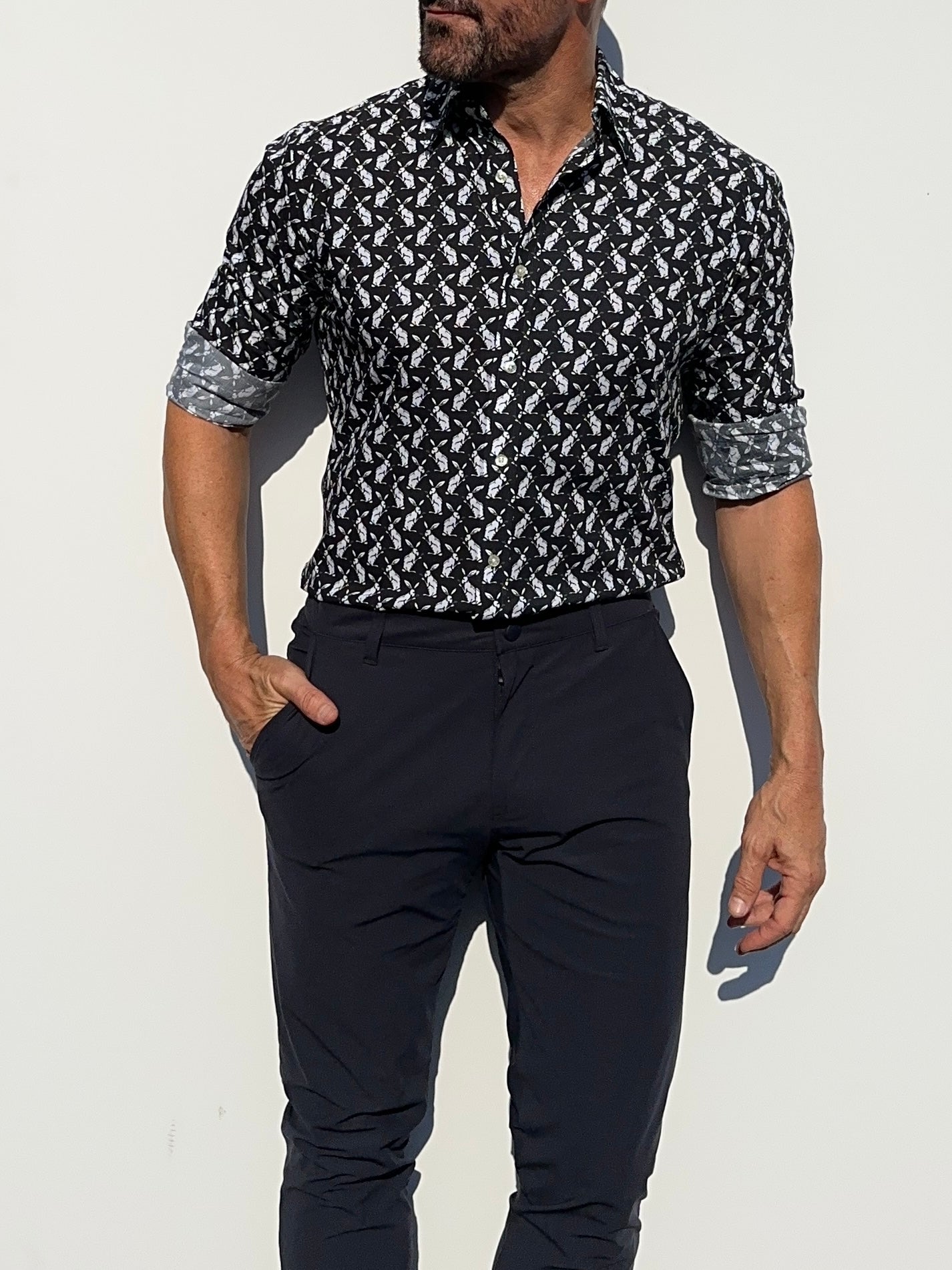 Small Print Party Shirt - Rabbit Run